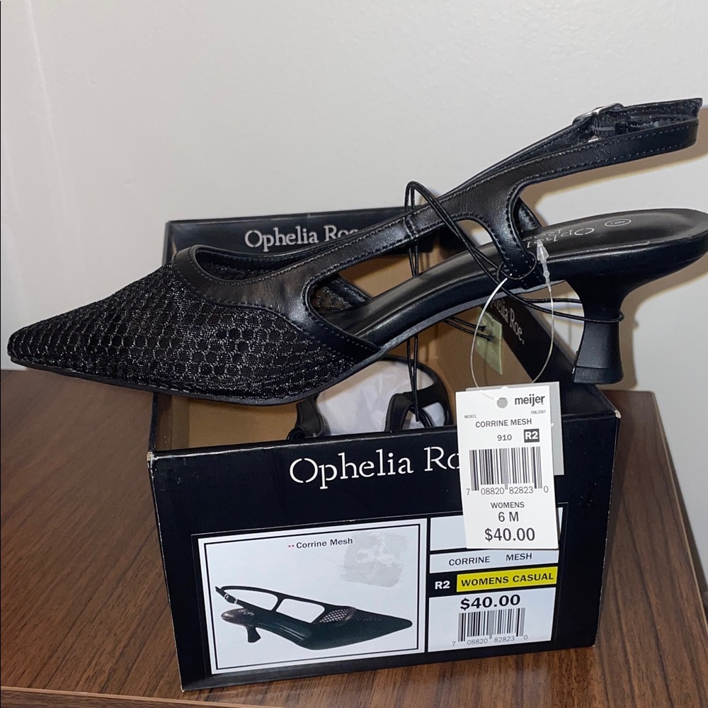 Black Women's mesh heels